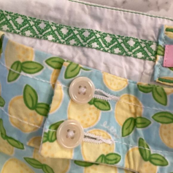 Lilly Pulitzer Sz 8 Lemons Capri Cotton Pockets Lightweight Beach Fun - Picture 4 of 11